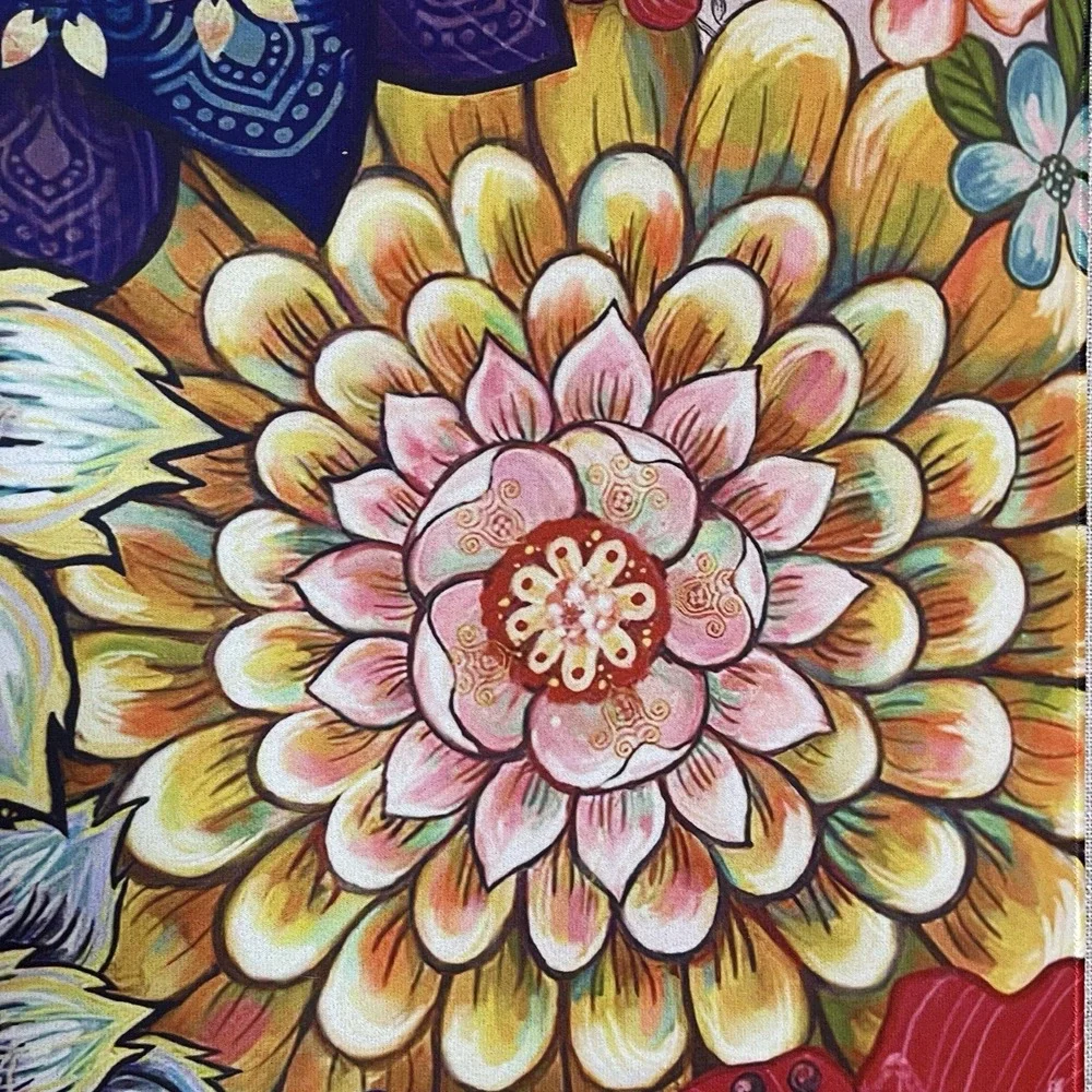 RNIVVI Floral Anti-Slip Low Profile Floor Mat 30x17